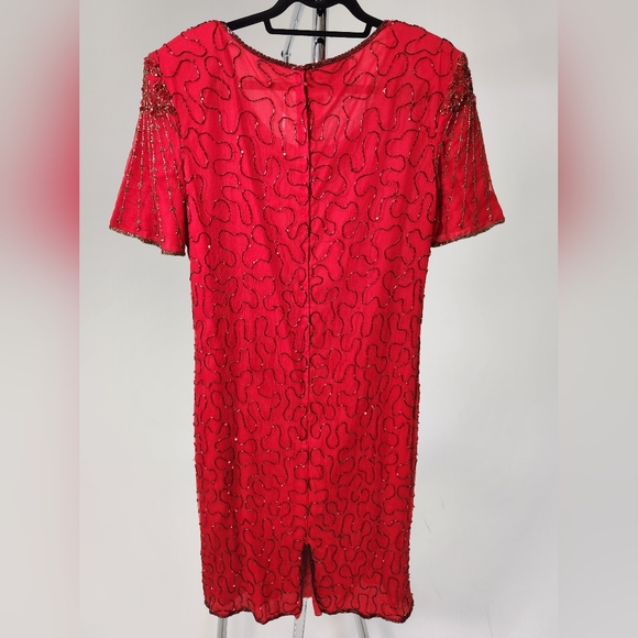 🔥 Vintage Beaded all Silk Dress size 12 - Picture 6 of 7